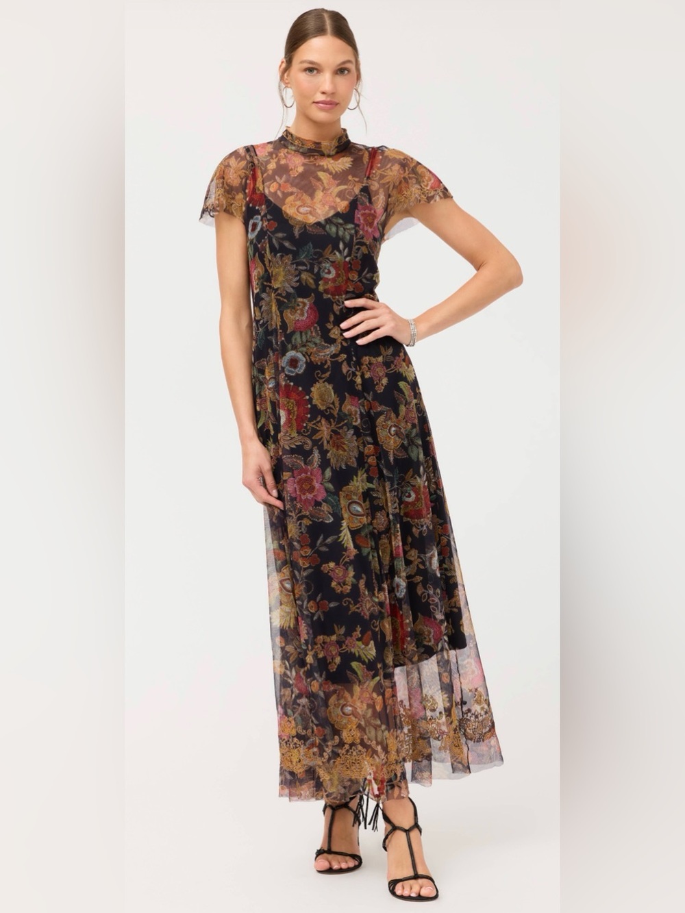 Johnny Was Kaimarie Mesh Dress - Picture 3 of 12